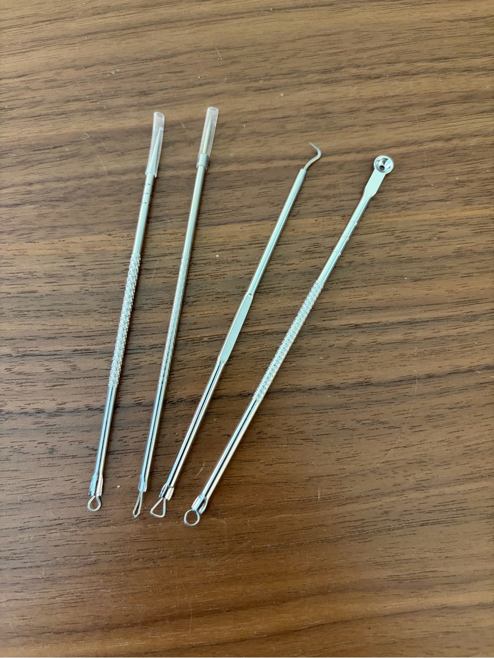 4-Piece Stainless Steel Blackhead and Blemish Extractor Tool Set